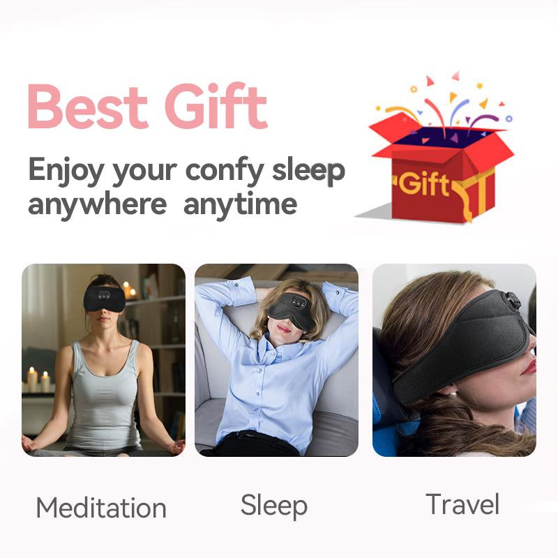 White Noise Sleep Headphones | 3D Sleep Eye Mask | Best for Sleepers Audio Earbud Birthday Christmas Tablet Wireless Headset Electronic