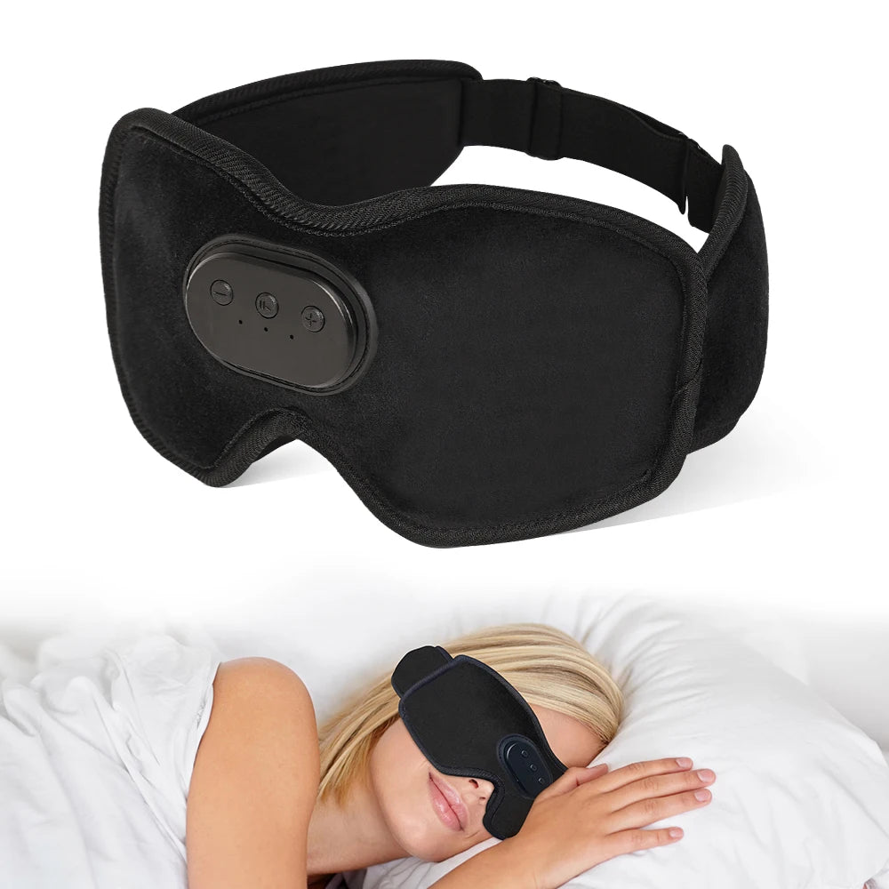 Sleep Headphones 5.2 Bluetooth Sleep Mask Bluetooth Wireless Music Eye Mask, Sleeping Headphones Mask with Bluetooth Headphones
