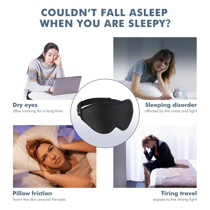 Sleep Mask COLIFRSC 3D Sleeping Mask for Men Women,Soft 100% Block Out Light Comfy and Breathable for Lash Extension Light Blocking,With Adjustable Strap Eye Mask for Travel,Naps,Yoga Foam Smooth