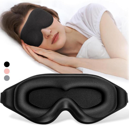 3D Sleep Mask, 1 Count Adjustable Blackout Eye Cover, Soft Comfortable Eye Mask for Sleeping, Yoga, Travel, Eye Care Product for Men & Women, Portable Eye Mask