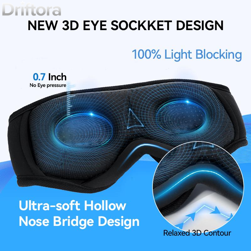 White Noise Sleep Headphones | 3D Sleep Eye Mask | Best for Sleepers Audio Earbud Birthday Christmas Tablet Wireless Headset Electronic