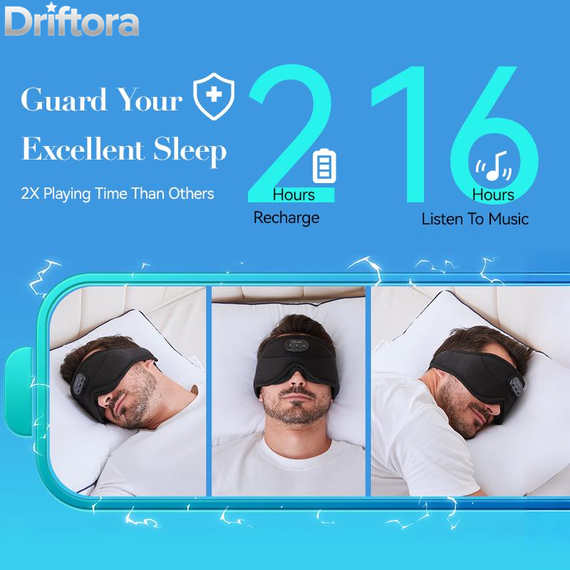 White Noise Sleep Headphones | 3D Sleep Eye Mask | Best for Sleepers Audio Earbud Birthday Christmas Tablet Wireless Headset Electronic