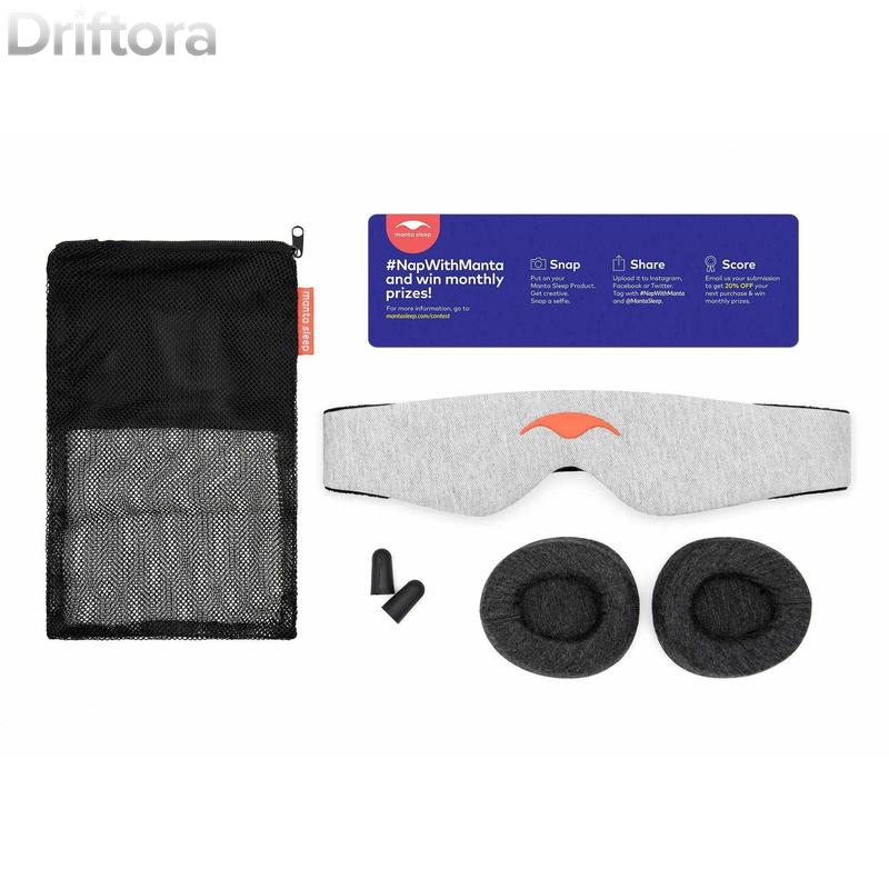 Manta, Sleep Mask, 100% Blackout Eye Mask with Adjustable Fit, Breathable & Pressure-Free Design, Machine Washable Eye Cover