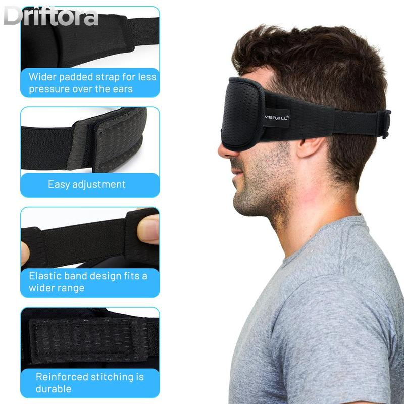 3D Blackout Sleep Mask, Eye Mask for Sleeping, 3D Sleeping Mask for Women & Men, Comfortable & Breathable Sleep Tool
