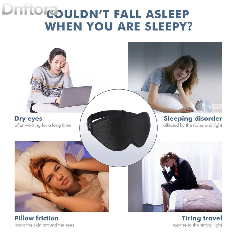 Sleep Mask COLIFRSC 3D Sleeping Mask for Men Women,Soft 100% Block Out Light Comfy and Breathable for Lash Extension Light Blocking,With Adjustable Strap Eye Mask for Travel,Naps,Yoga Foam Smooth