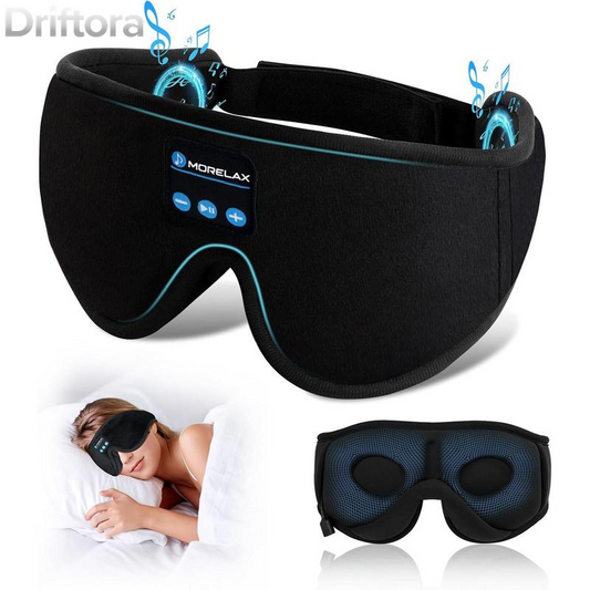 Bluetooth Sleep Mask Headphones for Insomnia, 100% Blackout Wireless 3D Eye Mask with Headphones, 12H Playtime, HD Stereo, Adjustable for Side Sleepers, Travel, Yoga, Ideal Gifts Women/Men