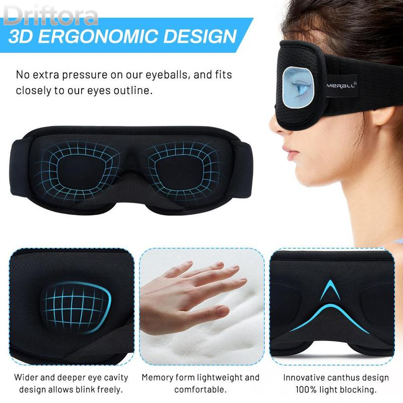 3D Blackout Sleep Mask, Eye Mask for Sleeping, 3D Sleeping Mask for Women & Men, Comfortable & Breathable Sleep Tool
