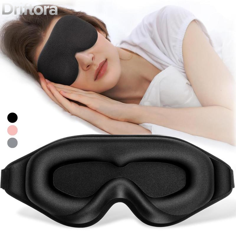 3D Sleep Mask, 1 Count Adjustable Blackout Eye Cover, Soft Comfortable Eye Mask for Sleeping, Yoga, Travel, Eye Care Product for Men & Women, Portable Eye Mask