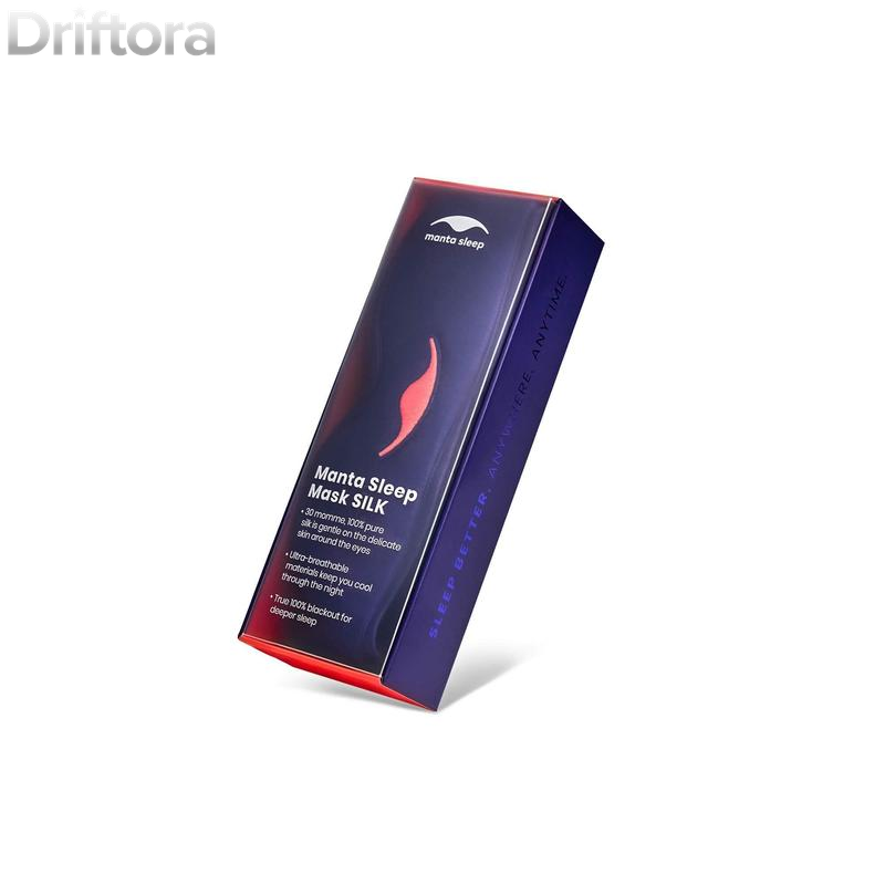 Manta, SILK Sleep Mask, 100% Pure 30 Momme Silk Eye Mask with 100% Blackout, Anti-Wrinkle, Side-Sleep Comfort, Adjustable Fit