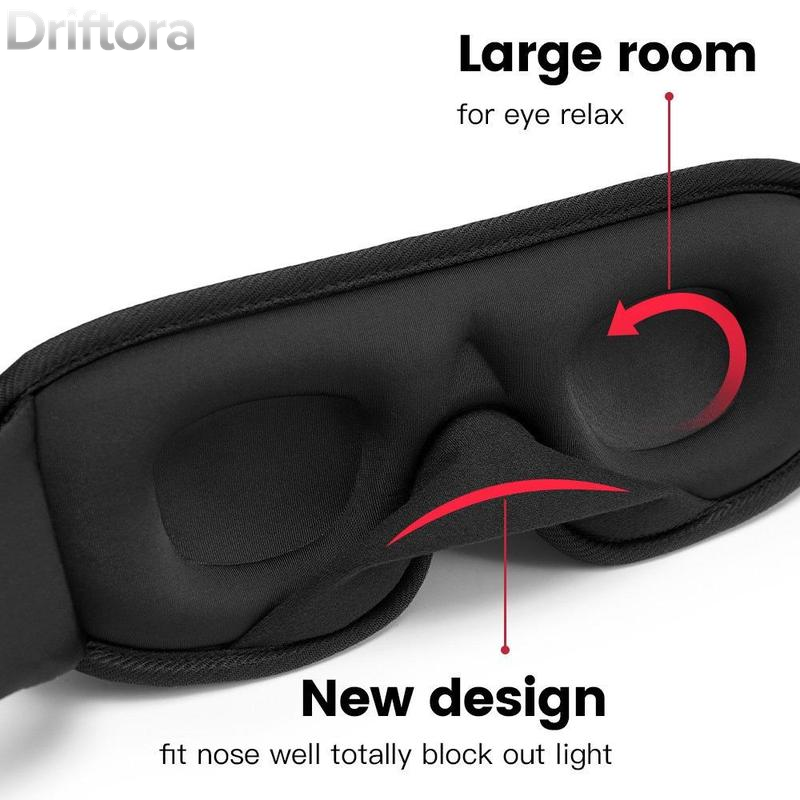 3D Blackout Sleep Mask, Eye Mask for Sleeping, 3D Sleeping Mask for Women & Men, Comfortable & Breathable Sleep Tool