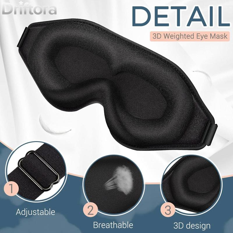 3D Sleep Mask, 1 Count Adjustable Blackout Eye Cover, Soft Comfortable Eye Mask for Sleeping, Yoga, Travel, Eye Care Product for Men & Women, Portable Eye Mask