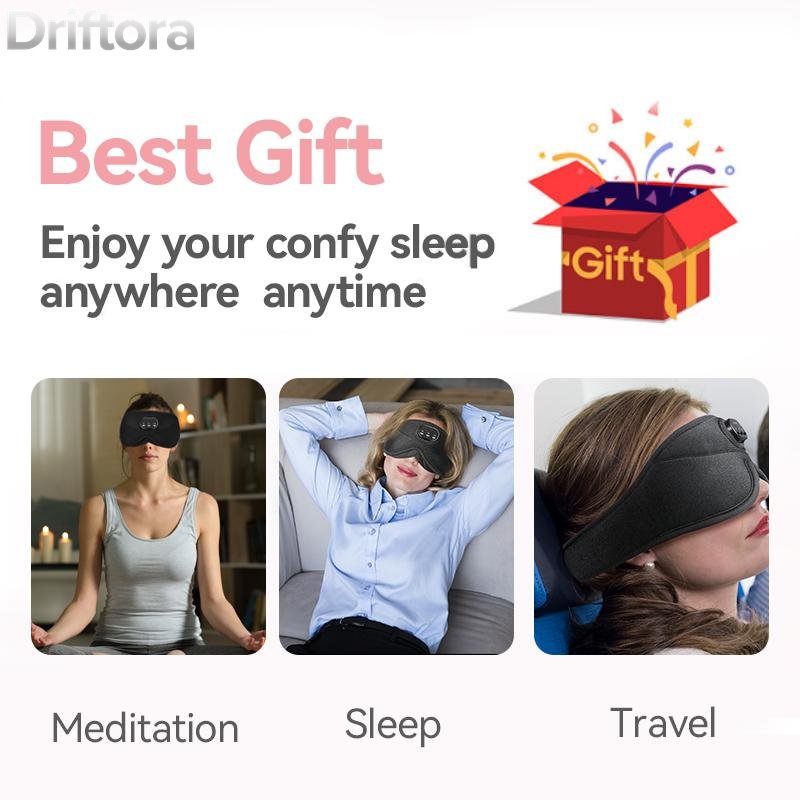 White Noise Sleep Headphones | 3D Sleep Eye Mask | Best for Sleepers Audio Earbud Birthday Christmas Tablet Wireless Headset Electronic