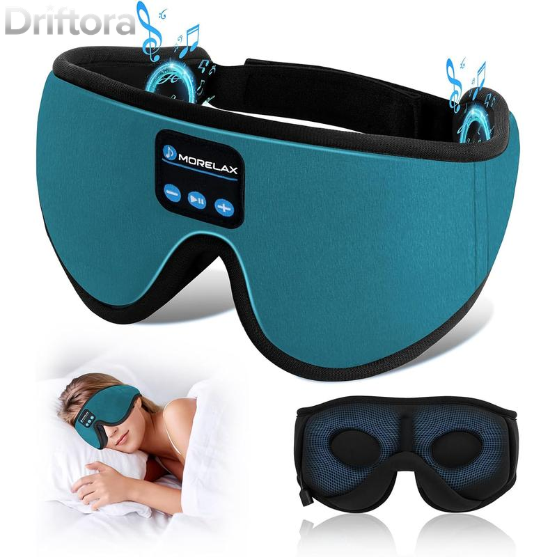 Bluetooth Sleep Mask Headphones for Insomnia, 100% Blackout Wireless 3D Eye Mask with Headphones, 12H Playtime, HD Stereo, Adjustable for Side Sleepers, Travel, Yoga, Ideal Gifts Women/Men